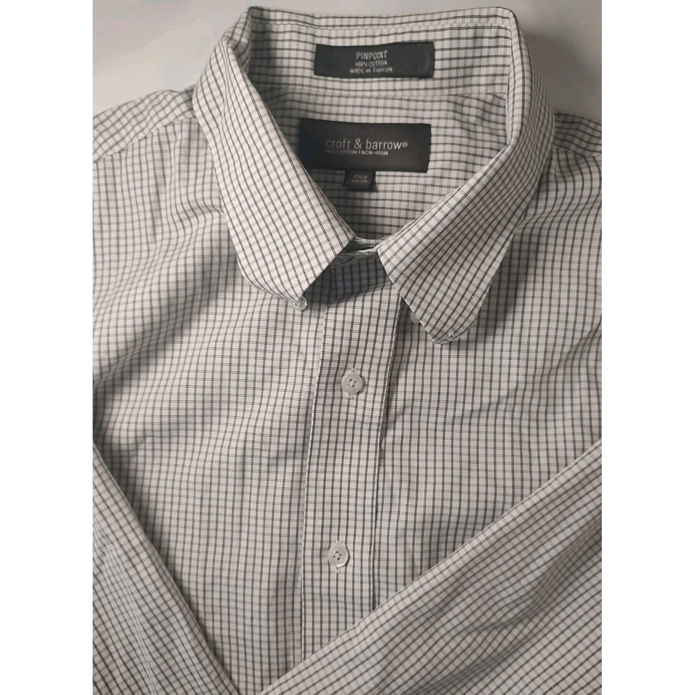Croft & Barrow100% Cotton Non-iron Womans Pin Point‎ 17 1/2(34/35)